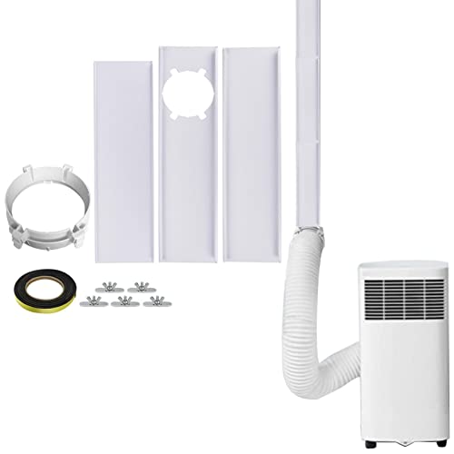 10 Pcs Air Conditioner Window Kit, Portable Air Conditioner Window Door Kit, Window Vent Kit for Portable AC, Adjustable Sliding AC Window Vent Kit for Most Vertical and Horizontal Sliding Generic