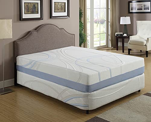 AC Pacific Charcogel Charcogel Gel Infused Memory Foam Mattress Made in USA, with Shape Contouring Features, Eastern King Deluxe, White