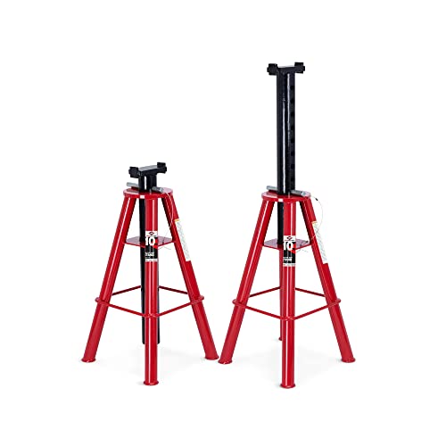 AFF Jack Stands (Multiple Heights) - 10 Ton Pin Type Jack Stand - 20,000 lbs Capacity - Pair