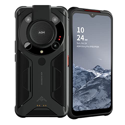 AGM Glory Pro Rugged Smartphone 5G Rugged Phone Unlcoked Snapdragon 480, 8GB RAM 256GB ROM, 256x192 Thermal Imaging Camera 25 FPS, 48MP Camera, 6200mAh, 6.53" FHD+ Rugged Cell Phone Android 11