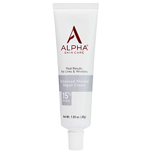 Alpha Skin Care Enhanced Wrinkle Repair Cream Anti-Aging Formula 0.15% Retinol Vitamin A, C & E Reduces the Appearance of Lines & Wrinkles |For All Skin Types 1.05 Oz,White