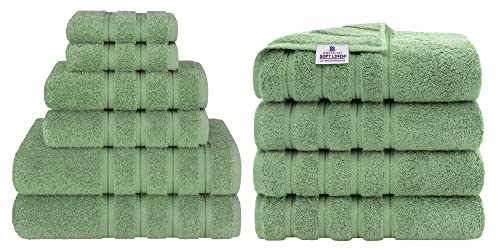 American Soft Linen 6 Piece Towel Set and 4 Piece Bath Towel Set Bundle