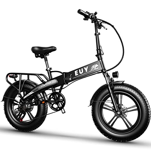 Auloor Electric Bike,750W Ebikes for Adults, 20" Fat Tire Electric Bike for Adults, 30MPH Folding Electric Bike, 48V 12.8Ah Samsung Battery, Shimano 7-Speed Front Suspension Electric Bicycle