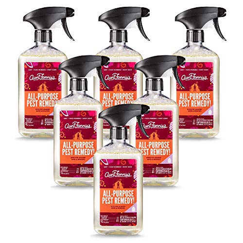 Aunt Fannie’s All-Purpose Pest Remedy, Liquid Ant & Roach Killer Spray for Indoor Use (6-Pack)