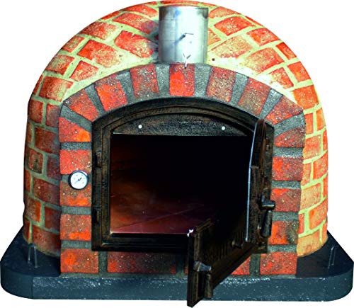 Authentic Pizza Ovens Rustic Lisboa Traditional Brick Premium Pizza Oven, Wood Fire Outdoor Oven