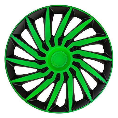 AUTO-STYLE Set Wheel Covers Kendo 16-inch Black/Green