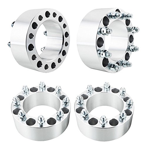 AutoForever Repalcement for Ford F250 F350 Wheel Spacers, 4pcs 9 16" Studs 3" 8x165mm 126mm Hub Bore Wheel Spacers Compatible with Dodge Ram 2500 3500 8 Lug Wheel Spacer Adapters