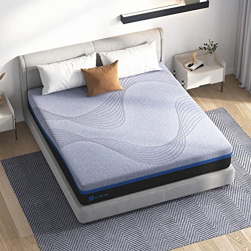 Avenco King Mattress, 10 Inch Gel Memory Foam Mattress King Size Mattress with Breathable Cover for Cool Sleep, Pressure Relieving, King Bed Mattress Medium Firm Supportive, CertiPUR-US Certified