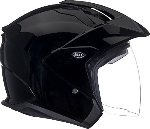 Bell Mag-9 Open Face Motorcycle Helmet (Solid Gloss Black, Small)
