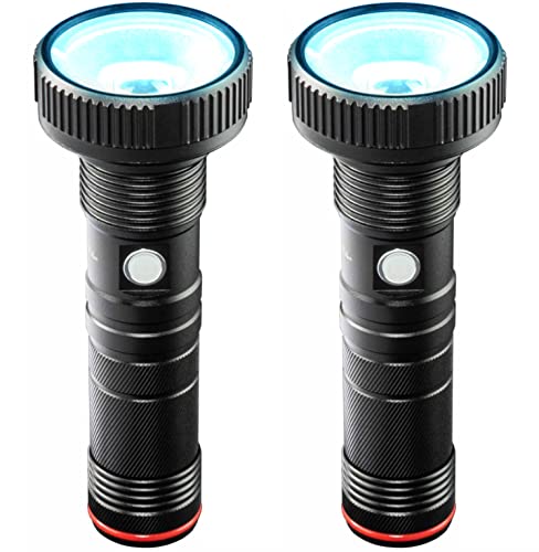 Bell+Howell Taclight Max Ultra High-Powered Handheld Flashlight 1,000 Lumens-7,000K Cree LED 5 Modes Rechargeable Water/Shatter Resistant Compact Outdoor Camping Flash Light As Seen On TV Set of 2