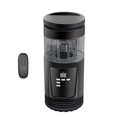 BEYOND BREEZE NTEC Infrared Heater, 1500W Electric Space Heater with 2 Heat Modes, Remote Control, LED Display, Adjustable Thermostat, 8 H Timer, Overheat and Tip-Over Protection