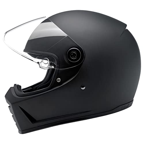 Biltwell | Lane Splitter | DOT & ECE Approved | Motorcycle Helmet | Full Face with Visor | Flat Black | X-Large