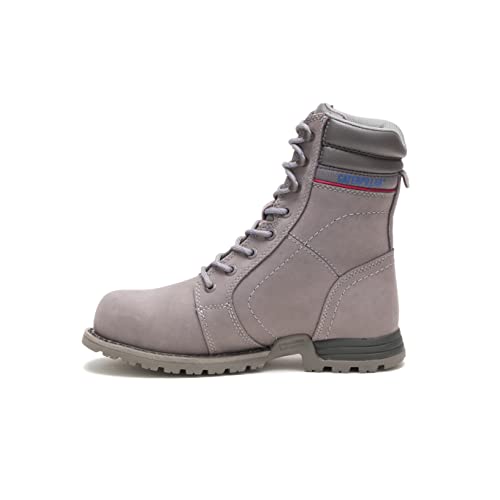 Cat Footwear Women's Echo Waterproof Steel Toe Work Boot, Frost Grey, 7.5