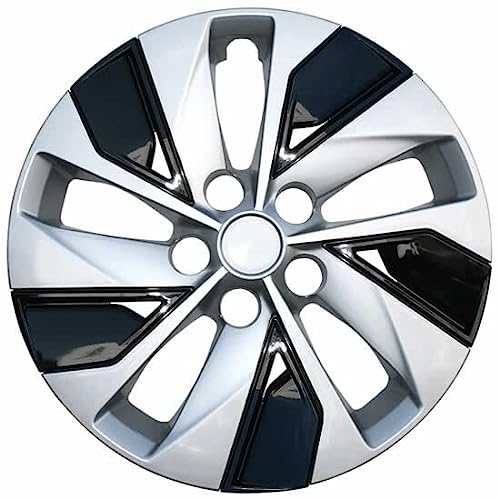 Complete Appearance Premium Hubcaps Compatible with 2019-2022 Niss-an Altima 16 inch Wheel - 4 Pack (Gloss Silver and Gloss Black)