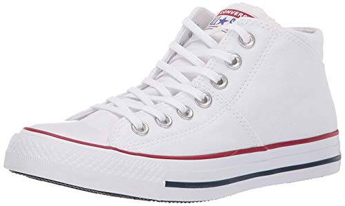 Converse Women's Chuck Taylor All Star Madison Mid Top Sneaker, White/White/White, 8 M US