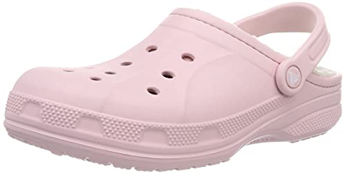 Crocs Unisex-Adult Ralen Lined Clogs | Fuzzy Slippers, Cotton Candy/Oatmeal, 11 Women / 9 Men