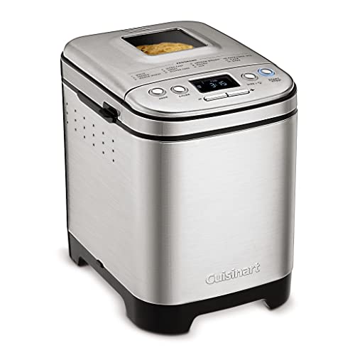 Cuisinart Bread Maker Machine, Compact and Automatic, Customizable Settings, Up to 2lb Loaves, CBK-110P1