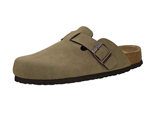 CUSHIONAIRE Women's Hana Cork Footbed Clog with +Comfort, Brown 8.5