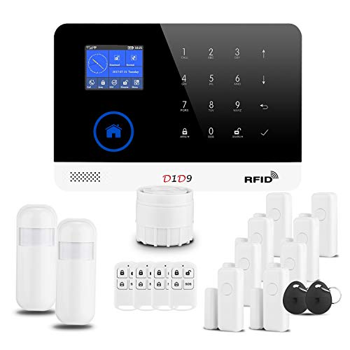 D1D9 House Burglar Alarm System WiFi RFID DIY Wireless GSM APP for Home Security