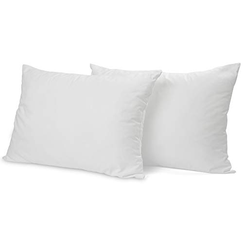 Digital Décor Cluster Fiber Pillow White Down Alternative Pillows Hypoallergenic Polyester Filled Soft Fluffy for Comfort Bed Support Standard Size - Set of 2