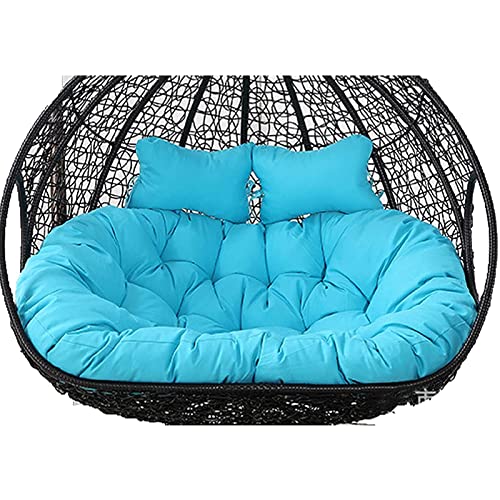 Double Swing Chair Cushion, Washable Hanging Egg Chair Cushions Replacement, Waterproof Thicken Hanging Basket Seat Cushion, Hanging Hammock Chair Cushion Only, 2 Seater Chair Cushion for Out(Color:H)
