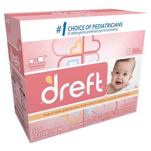 Dreft Baby Original Scent Powder Detergent, 40 Loads, 53 Oz