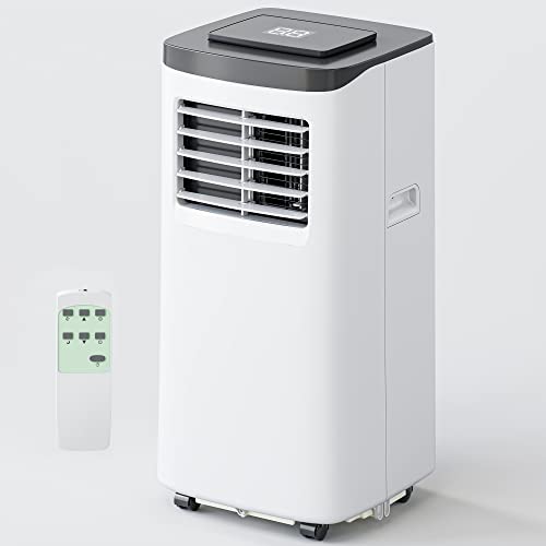 FIOGOHUMI 10000BTU Portable Air Conditioner - Portable AC Unit with Built-in Dehumidifier Fan Mode for Room up to 250 sq.ft. - Room Air Conditioner with 24Hour Timer & Remote Control Window Mount Kit
