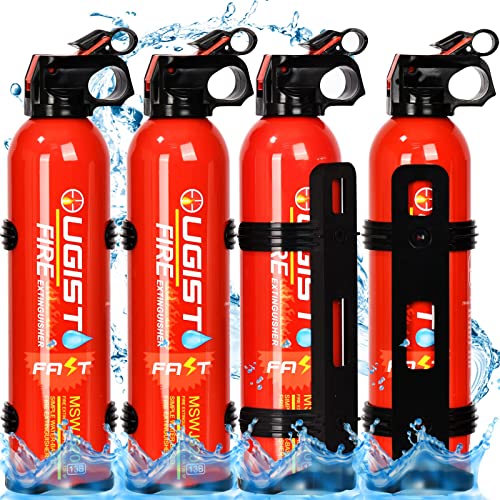 Fire Extinguisher Portable 620ml 4 Count,Can Prevent Re-Ignition,Best Suitable for The House Car Truck Boat Kitchen Home Water-Based Fire Extinguishers