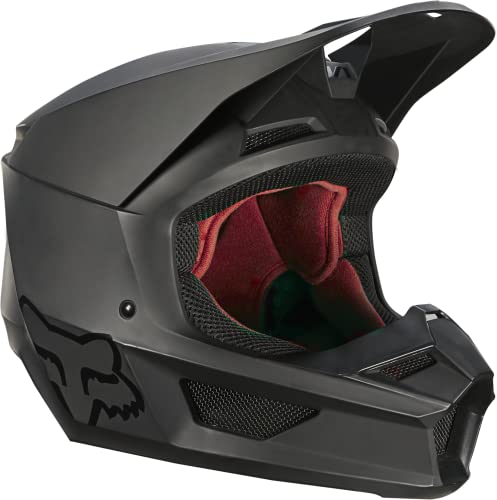 Fox Racing V1 Core Motocross Helmet, Matte Black, Medium