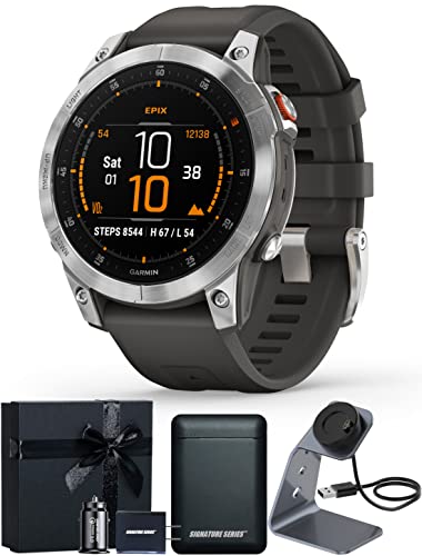 Garmin epix Gen 2 GPS Adventure Touchscreen Health Wellness Smartwatch with Signature Gift Bundle