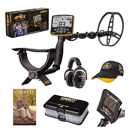 Garrett Electronics Ace Apex Metal Detector with Z-Lynk Wireless Headphones, 8.5" x 11" Coil + Additional Accessories Spring Bundle