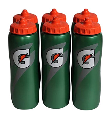 Gatorade 32 Oz Squeeze Water Sports Bottle - Value Pack of 6 - New Easy Grip Design for 2014