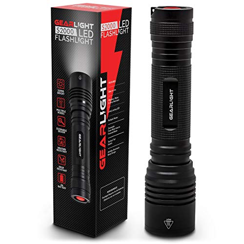 GearLight S2000 LED Flashlight Father's Day Gifts for Dad - Super Bright, Powerful, Mid-Size Tactical Flashlights with High Lumens for Outdoor Activity & Emergency Use, The Perfect Gift for Him