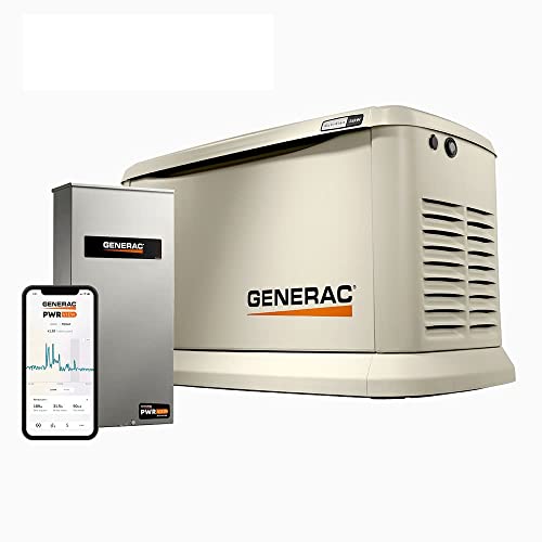 Generac Guardian 24kW Wi-Fi Enabled Portable Gas-Powered Home Standby Generator - Compact, Powerful, and Efficient Backup Power Solution for Homes and Small Businesses