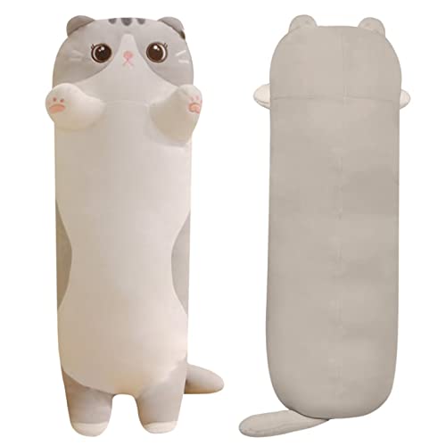 GHTMONY Cat Plushies Stuffed Animals Pillows, Kawaii Long Cat Plush Body Pillow Toys for Kids Cat Lovers Boys Girls