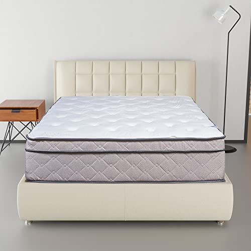 Greaton, 12-Inch Ultra Plush Heavier Pocket Coil Spring Hybrid Mattress, Motion Isolation with Durable Support, Bed in a Box, Queen, Mink
