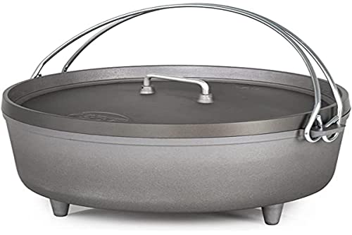 GSI Outdoors 12" Hard Anodized Dutch Oven Made from Aluminum for Lightweight and Efficient Heating