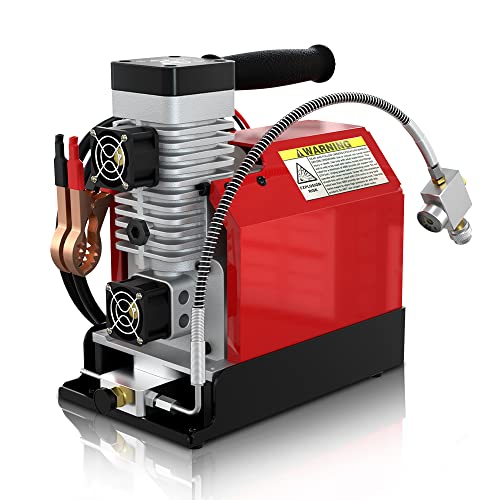 GX PUMP CS2 Portable PCP Air Compressor, 4500Psi/30Mpa,Oil-Free,Powered by Car 12V DC or Home 110V AC with Adapter (Included), Paintball/Scuba Tank Compressor Pump with Extra Moisture-Oil Separator