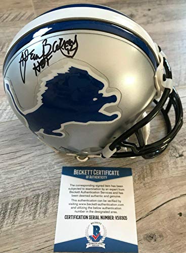 HALL OF FAME!!! Lem Barney Signed DETROIT LIONS Mini Helmet Beckett BAS - Autographed NFL Mini Helmets
