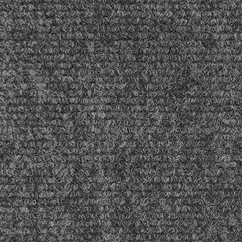 House, Home and More Indoor Outdoor Carpet with Rubber Marine Backing - Gray - 6 Feet x 15 Feet