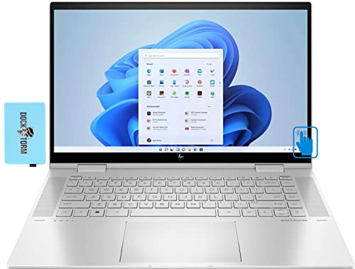 HP 2022 Envy x360 15.6'' Touchscreen FHD IPS 2-in-1 Laptop Intel Evo Platform 12th Gen (Intel i5-1235U 10-Core, 16GB RAM, 1TB PCIe SSD, Intel Iris Xe, Backlit KYB, WiFi 6, BT 5.2, Win11Home) w/Hub
