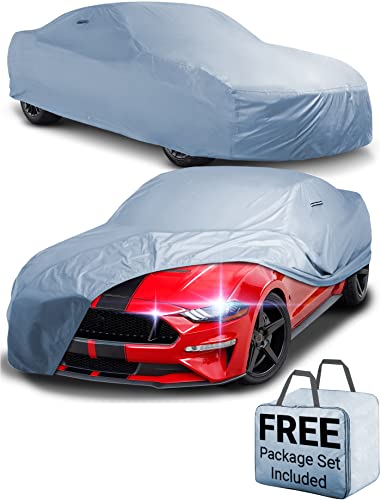 iCarCover 18-Layer Premium Car Cover Waterproof All-Weather | Rain Snow UV Sun Hail Protector for Automobiles | Automotive Accessories | Full Exterior Indoor Outdoor Cover Fit for Sedan (180-189 inch)