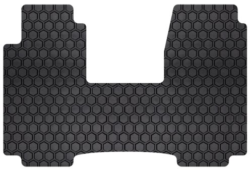 Intro-Tech Automotive Hexomat Front Row Custom Fit Floor Mat for Ram Promaster Van Models, Rubber-like Compound, Black