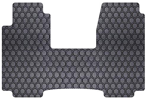 Intro-Tech Hexomat Front Row Custom Floor Mat for Select Honda Element Models - Rubber-like Compound (Black)