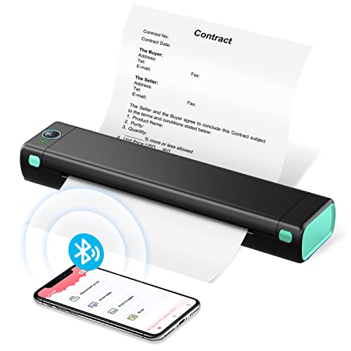 Itari Portable Printer Wireless for Travel - M08F-Letter Bluetooth Mobile Printer Support 8.5" X 11" US Letter, Inkless Thermal Compact Printer, Compatible with Android and iOS Phone & Laptop