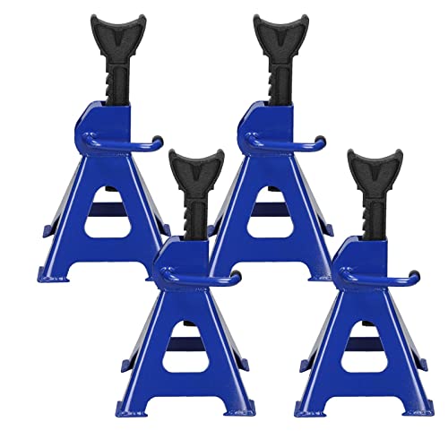 Jack Stands Set of 4PCS, Heavy Duty Jack Stand Metal Steel Jack Stands Adjustable Height 11 1/2-16 1/2 Inch Self-Locking Car Lift Auto Repair Tools