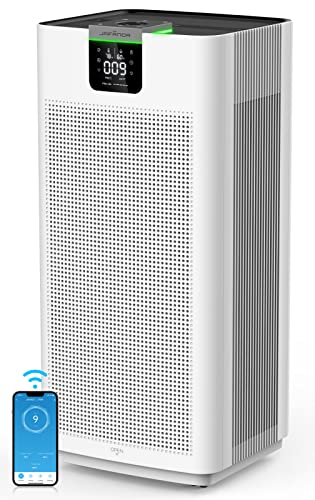 Jafända Large Home Air Purifiers for 4575 sq ft, with H13 HEPA Air Filters +3.38 lb Activated Carbon, Support APP & Alexa, Large Air Cleaner Remove 99.97% Dust Pollen Smoke Pet Allergies Odors VOCs