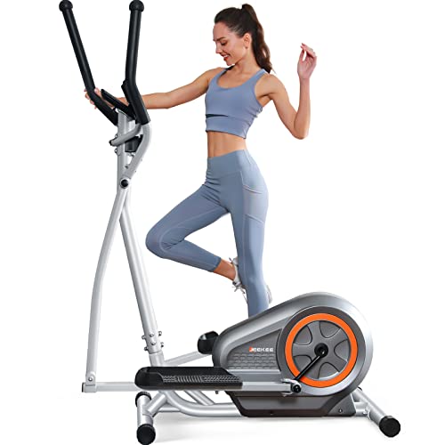 JEEKEE Elliptical Machine, Elliptical Machines for Home Use, 16 Resistance Levels, Ultra-Quiet Magnetic Driving System, Elliptical Exercise Machine with LCD Monitor.