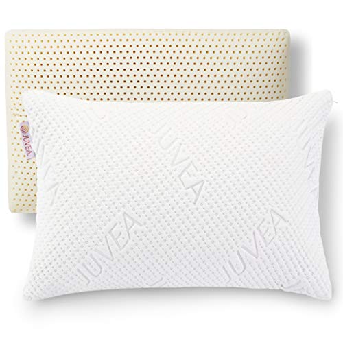 JUVEA Essential w/Tencel Cover - 100% Natural Talalay Latex Low-Profile Bed Pillow for Sleeping. Breathable, Pressure Relief, Durable. Oeko-TEX & FSC ® Certified