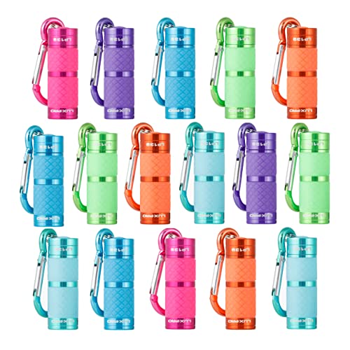 LUX-PRO LP139 Glow-in-the-Dark Key Chain LED Flashlight (16 Pack)
